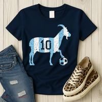 Goat 10 Funny Soccer Women's T-Shirt thumb 3