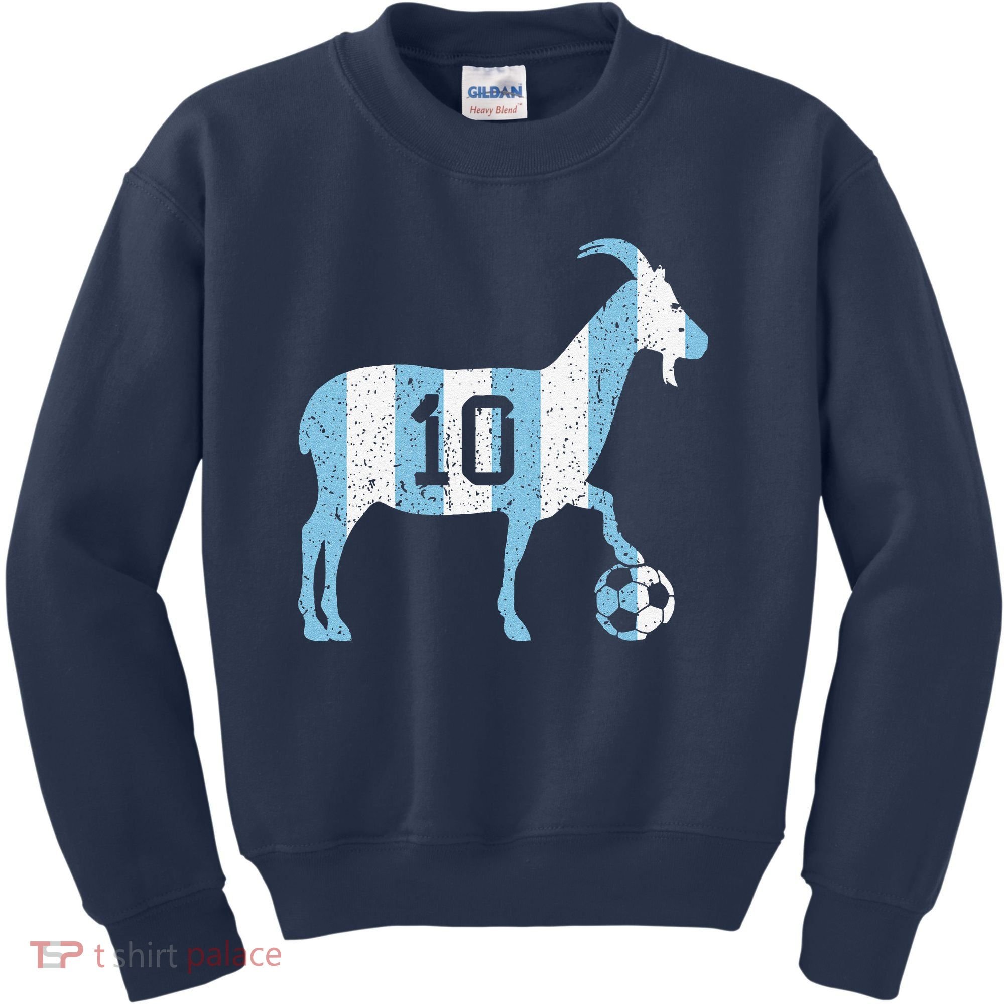Goat 10 Funny Soccer Kids Sweatshirt