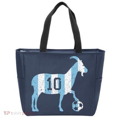 Goat 10 Funny Soccer Tote Bag