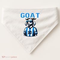 Goat 10 Funny Soccer USA-Made Doggie Bandana thumb 0