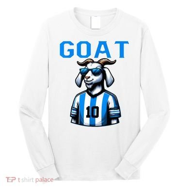 Goat 10 Funny Soccer Long Sleeve Shirt