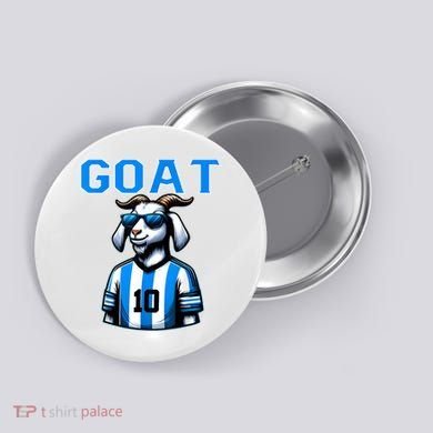 Goat 10 Funny Soccer Button