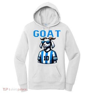 Goat 10 Funny Soccer Women's Hoodie