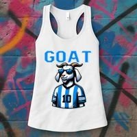 Goat 10 Funny Soccer Women's Tank Top thumb 3