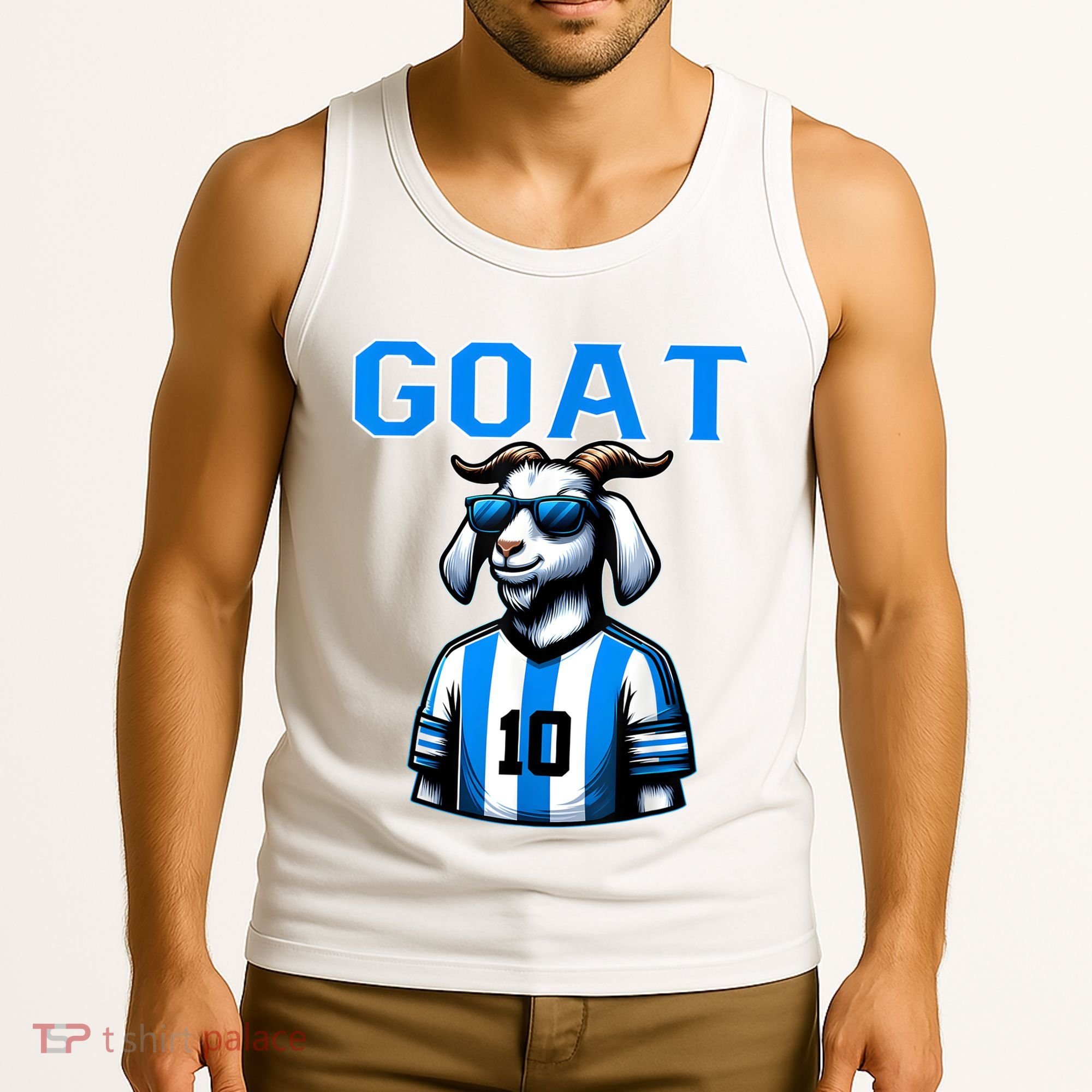 Goat 10 Funny Soccer Tank Top