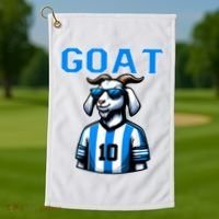 Goat 10 Funny Soccer Golf Towel thumb 1