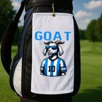 Goat 10 Funny Soccer Golf Towel thumb 2