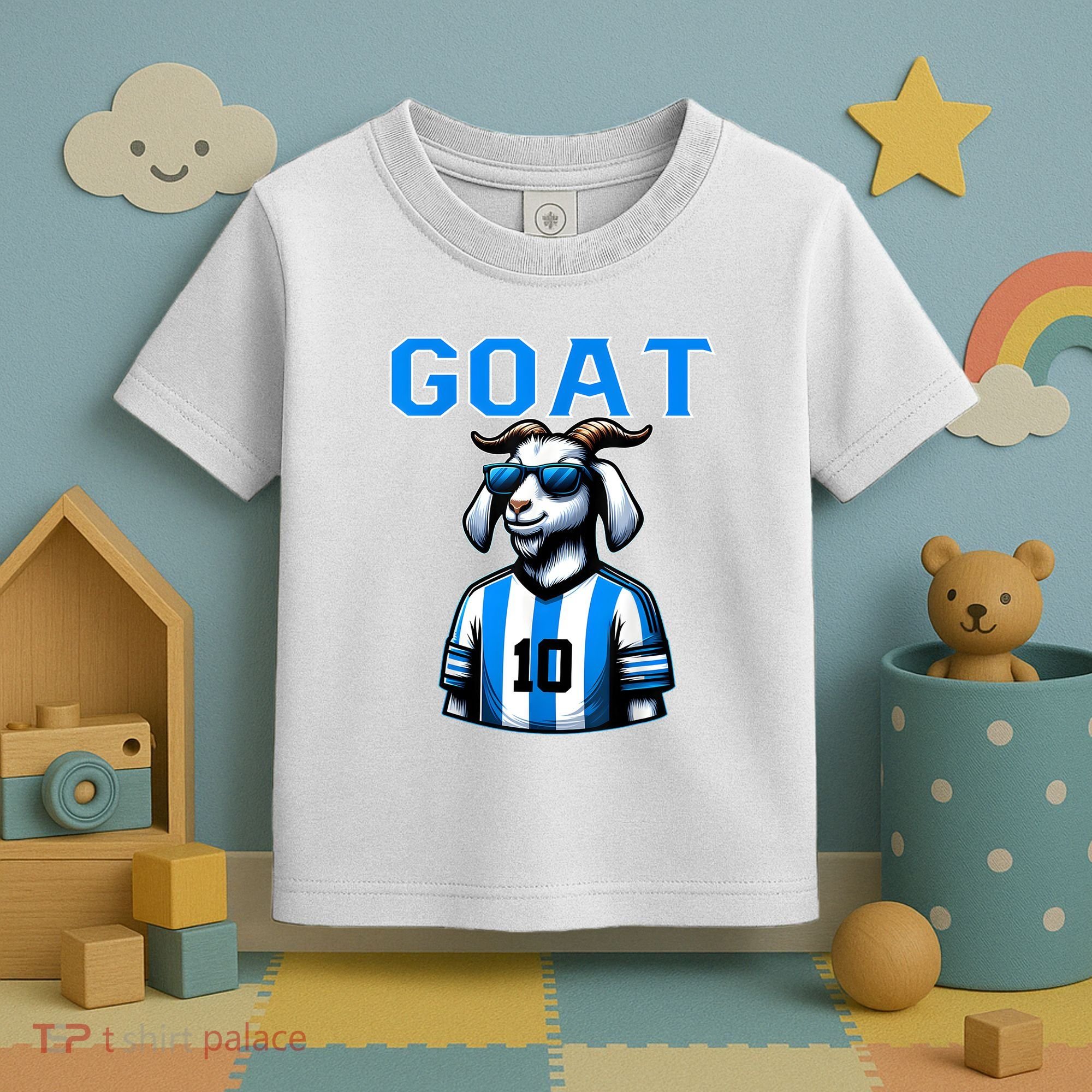 Goat 10 Funny Soccer Toddler T-Shirt