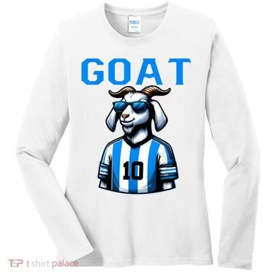 Goat 10 Funny Soccer Women's Long Sleeve Shirt