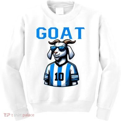 Goat 10 Funny Soccer Kids Sweatshirt