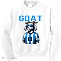 Goat 10 Funny Soccer Kids Sweatshirt thumb 0
