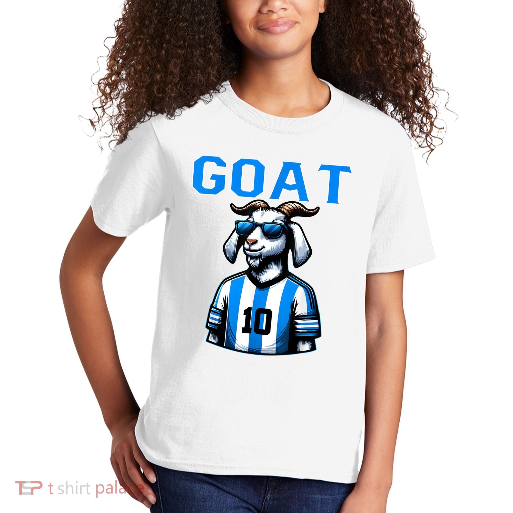 Goat 10 Funny Soccer Kids T-Shirt