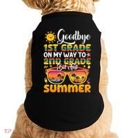 Goodbye 1st Grade Graduation To 2nd Grade Hello Summer Gift Doggie Tank thumb 0