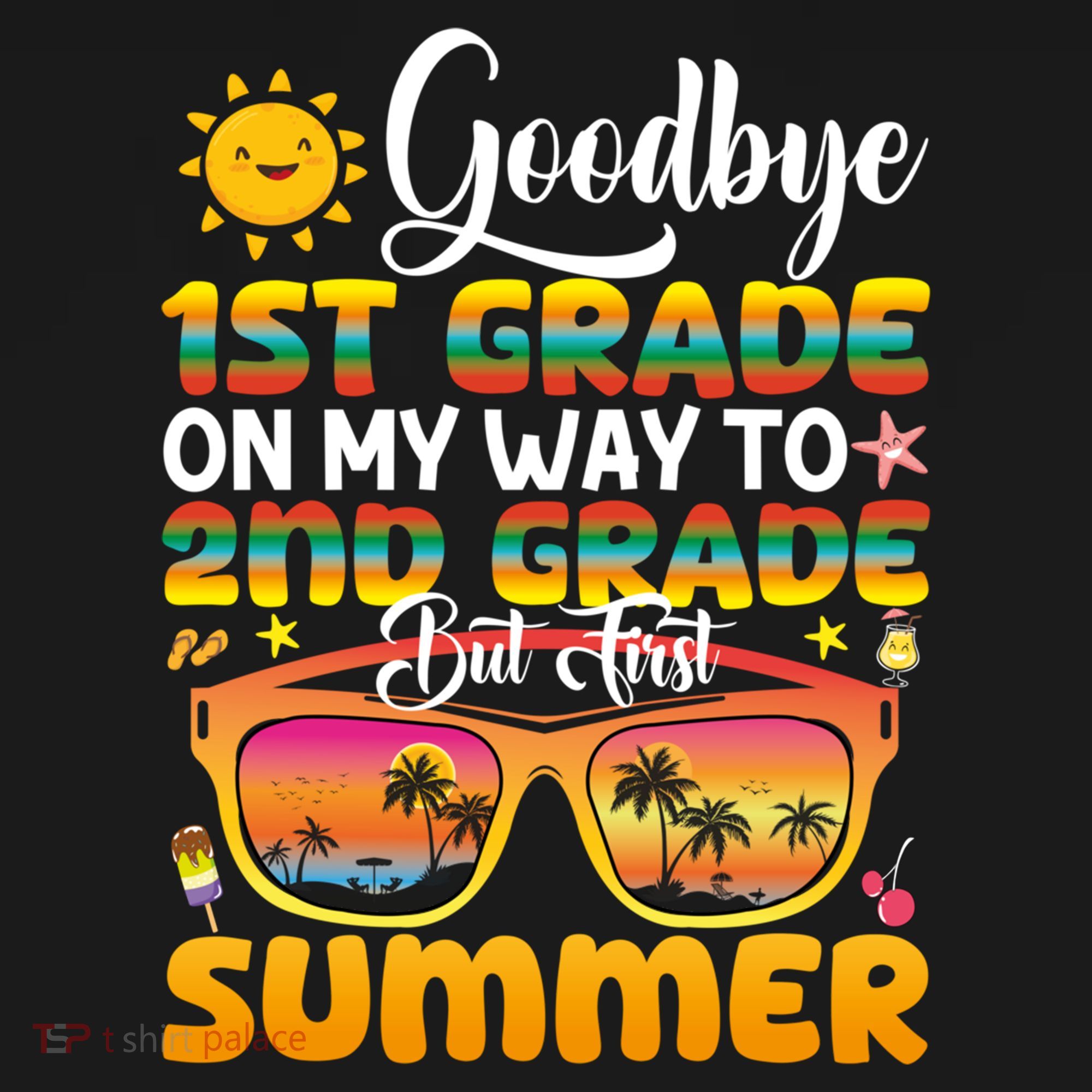 Goodbye 1st Grade Graduation To 2nd Grade Hello Summer Gift Women's Hoodie