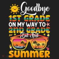 Goodbye 1st Grade Graduation To 2nd Grade Hello Summer Gift Hat thumb 2