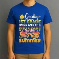 Goodbye 1st Grade Graduation To 2nd Grade Hello Summer Gift T-Shirt thumb 3