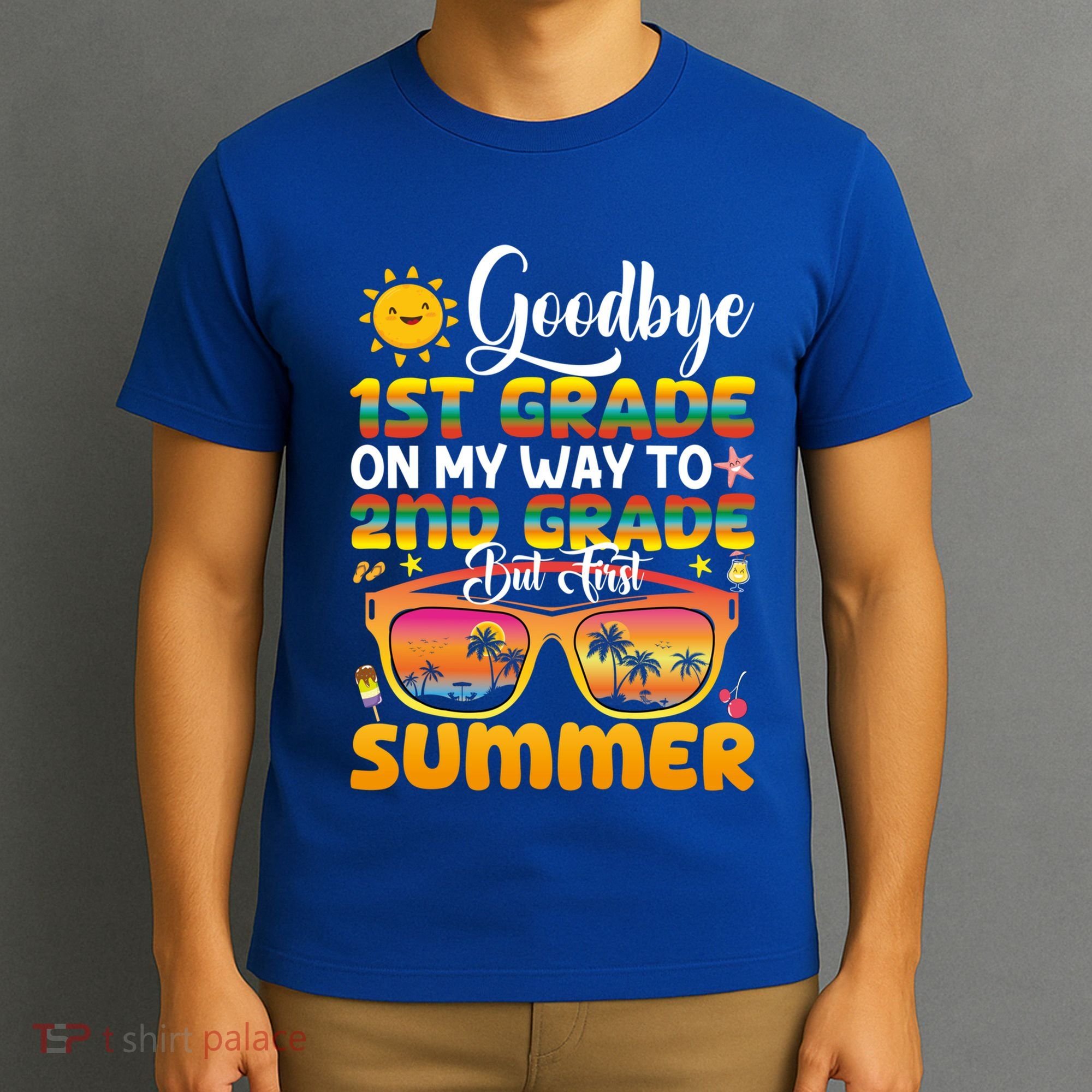 Goodbye 1st Grade Graduation To 2nd Grade Hello Summer Gift T-Shirt