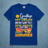 Goodbye 1st Grade Graduation To 2nd Grade Hello Summer Gift T-Shirt thumb 5
