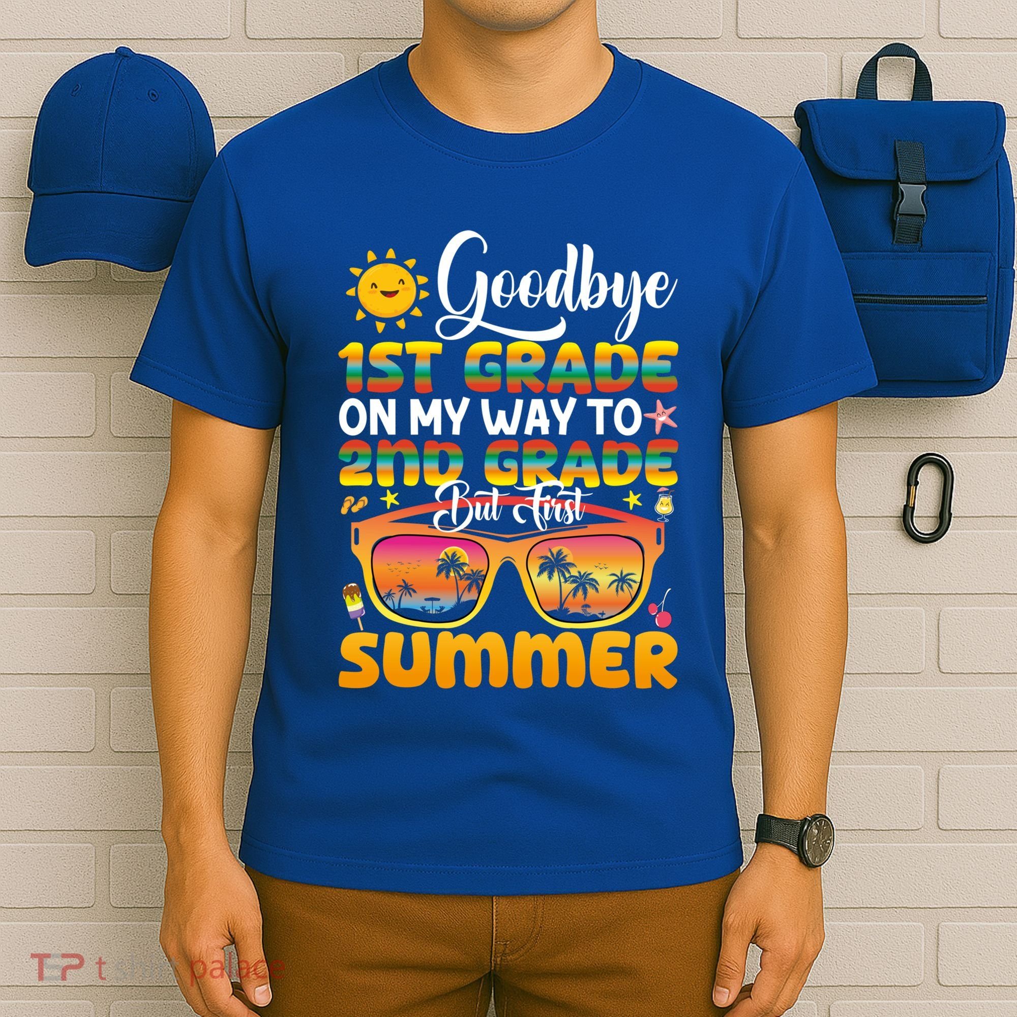 Goodbye 1st Grade Graduation To 2nd Grade Hello Summer Gift T-Shirt
