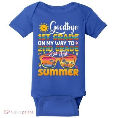 Goodbye 1st Grade Graduation To 2nd Grade Hello Summer Gift Baby Bodysuit
