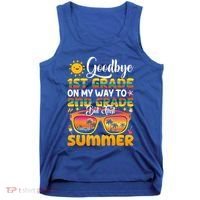 Goodbye 1st Grade Graduation To 2nd Grade Hello Summer Gift Tank Top thumb 0