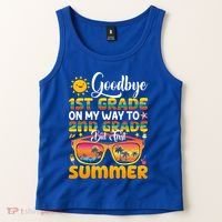 Goodbye 1st Grade Graduation To 2nd Grade Hello Summer Gift Tank Top thumb 2