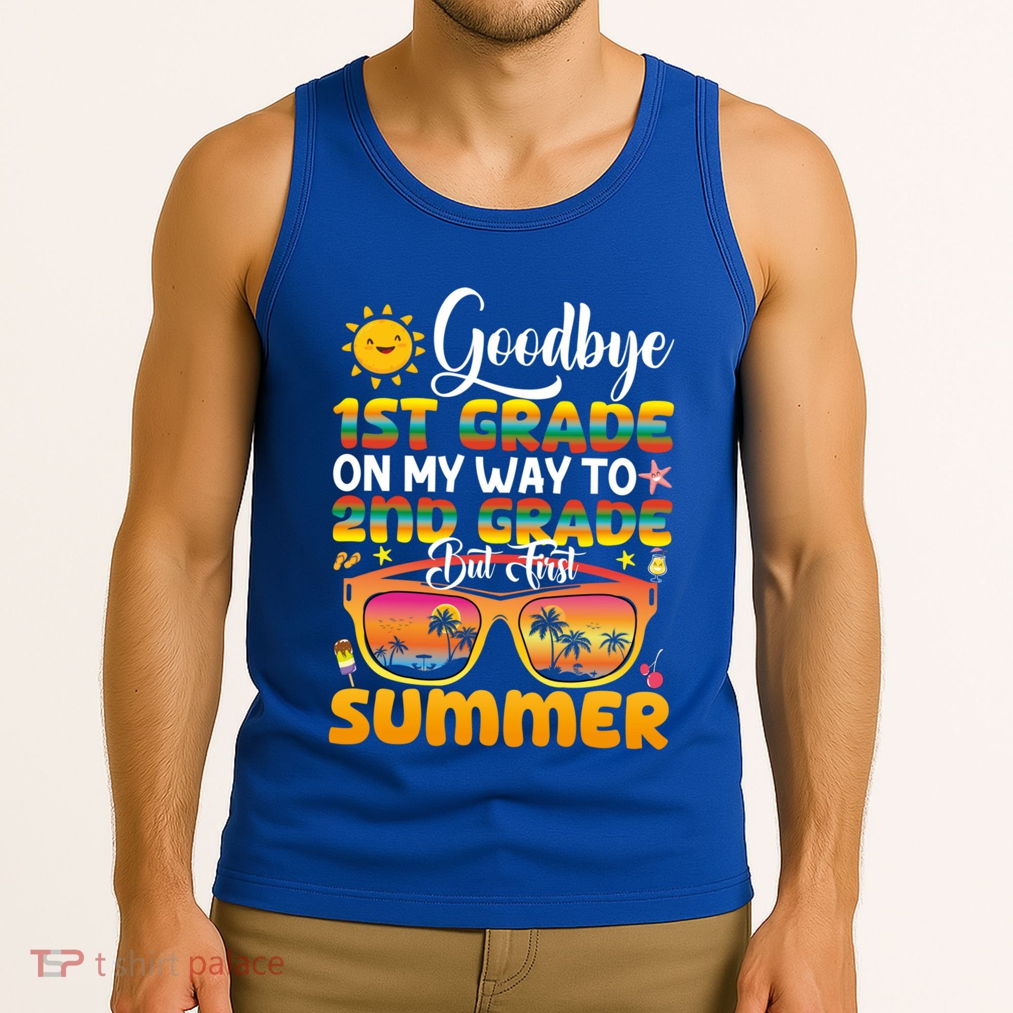 Goodbye 1st Grade Graduation To 2nd Grade Hello Summer Gift Tank Top