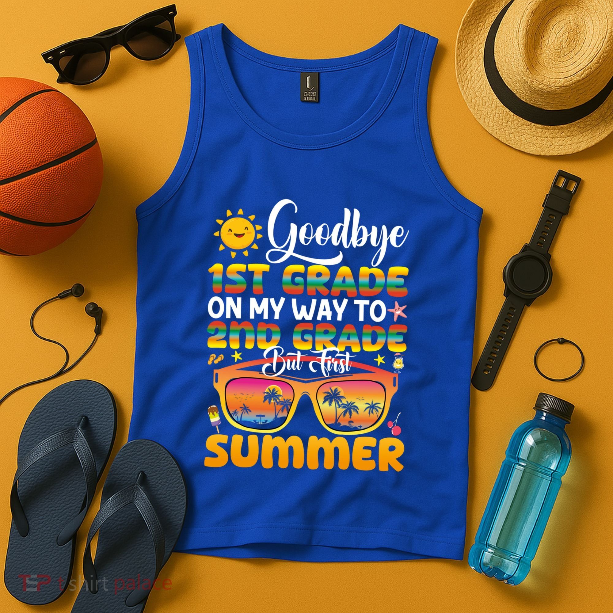 Goodbye 1st Grade Graduation To 2nd Grade Hello Summer Gift Tank Top