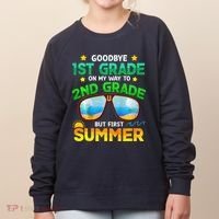 Goodbye 1st Grade Way To 2nd Grade First Summer Graduation Women's Sweatshirt thumb 0