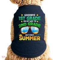 Goodbye 1st Grade Way To 2nd Grade First Summer Graduation Doggie Tank thumb 0