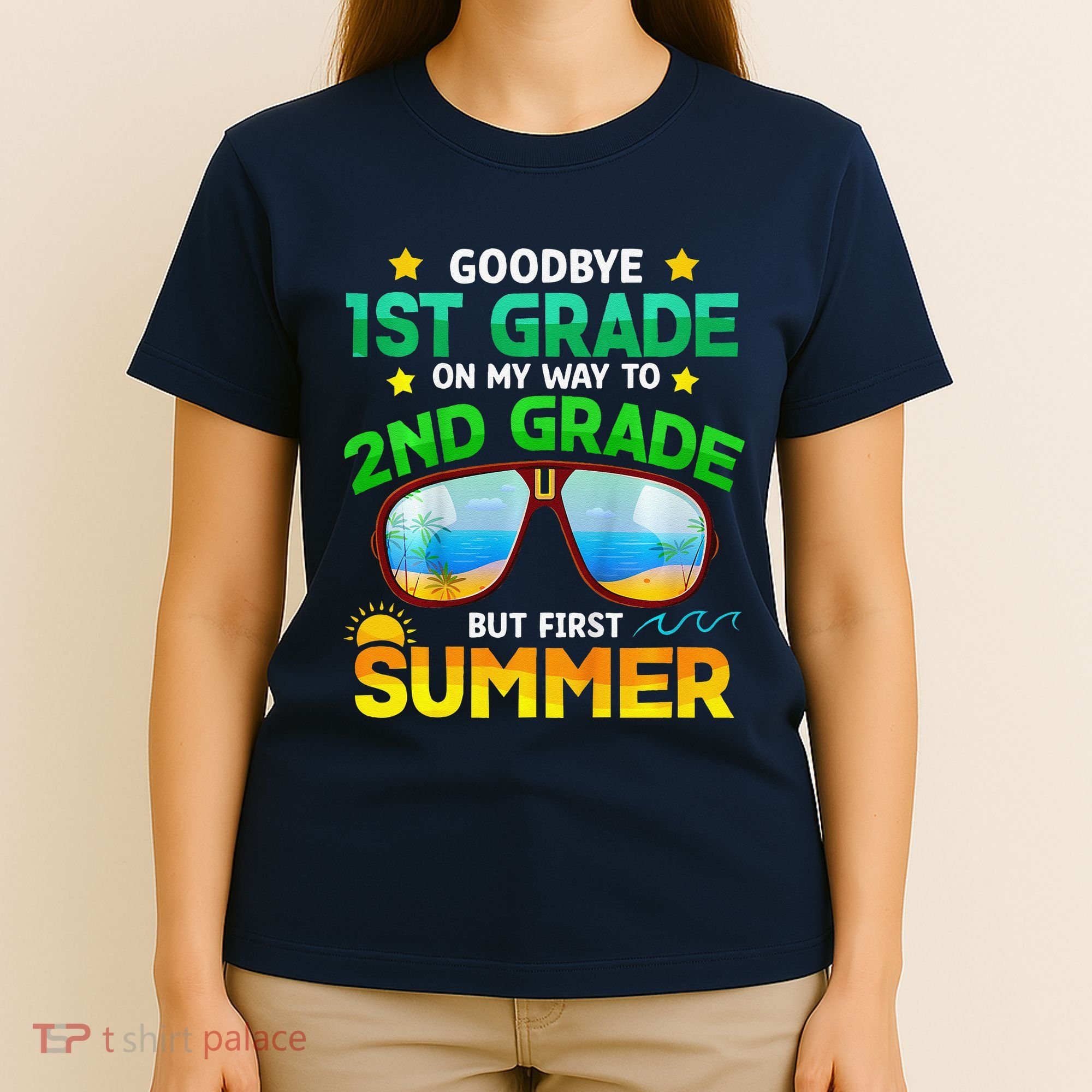 Goodbye 1st Grade Way To 2nd Grade First Summer Graduation T-Shirt