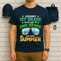 Goodbye 1st Grade Way To 2nd Grade First Summer Graduation T-Shirt thumb 6