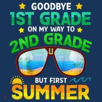 Goodbye 1st Grade Way To 2nd Grade First Summer Graduation Women's Hoodie thumb 2