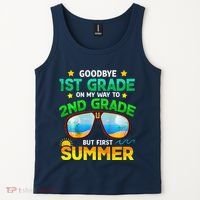 Goodbye 1st Grade Way To 2nd Grade First Summer Graduation Tank Top thumb 2