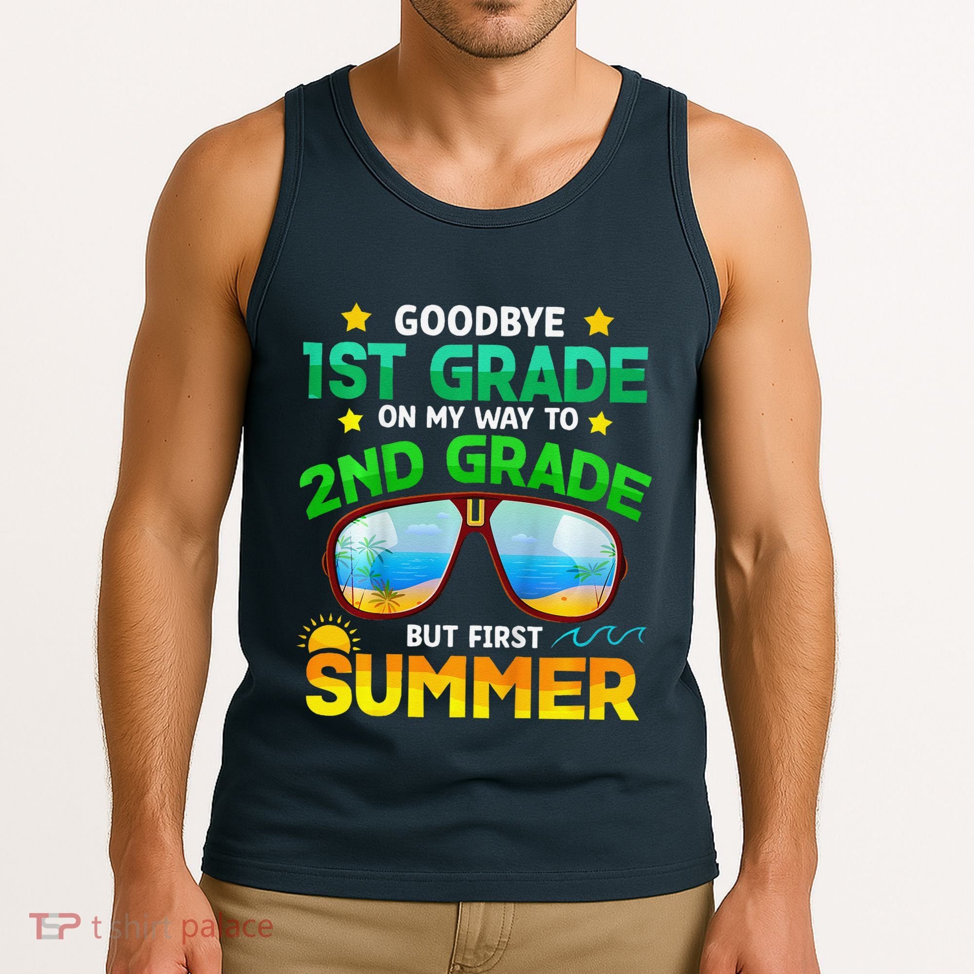 Goodbye 1st Grade Way To 2nd Grade First Summer Graduation Tank Top