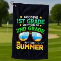 Goodbye 1st Grade Way To 2nd Grade First Summer Graduation Golf Towel thumb 1