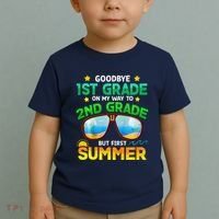 Goodbye 1st Grade Way To 2nd Grade First Summer Graduation Toddler T-Shirt thumb 2