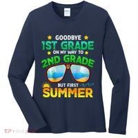 Goodbye 1st Grade Way To 2nd Grade First Summer Graduation Women's Long Sleeve Shirt thumb 0