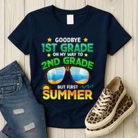 Goodbye 1st Grade Way To 2nd Grade First Summer Graduation Women's T-Shirt thumb 3