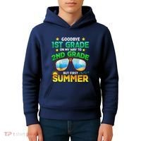 Goodbye 1st Grade Way To 2nd Grade First Summer Graduation Kids Hoodie thumb 4