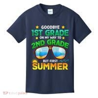 Goodbye 1st Grade Way To 2nd Grade First Summer Graduation Kids T-Shirt thumb 0