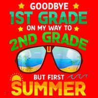 Goodbye 1st Grade Way To 2nd Grade First Summer Graduation Santa Hat thumb 1