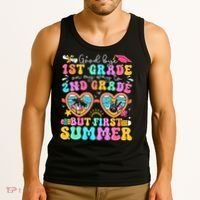 Goodbye 1st Grade Graduation To 2nd Grade But First Summer Tank Top thumb 3