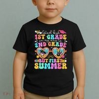 Goodbye 1st Grade Graduation To 2nd Grade But First Summer Toddler T-Shirt thumb 2