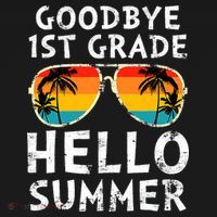 Goodbye 1st Grade Hello Summer Last Day Of School Women's Hoodie thumb 2