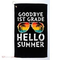 Goodbye 1st Grade Hello Summer Last Day Of School Golf Towel thumb 0