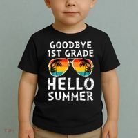 Goodbye 1st Grade Hello Summer Last Day Of School Toddler T-Shirt thumb 2
