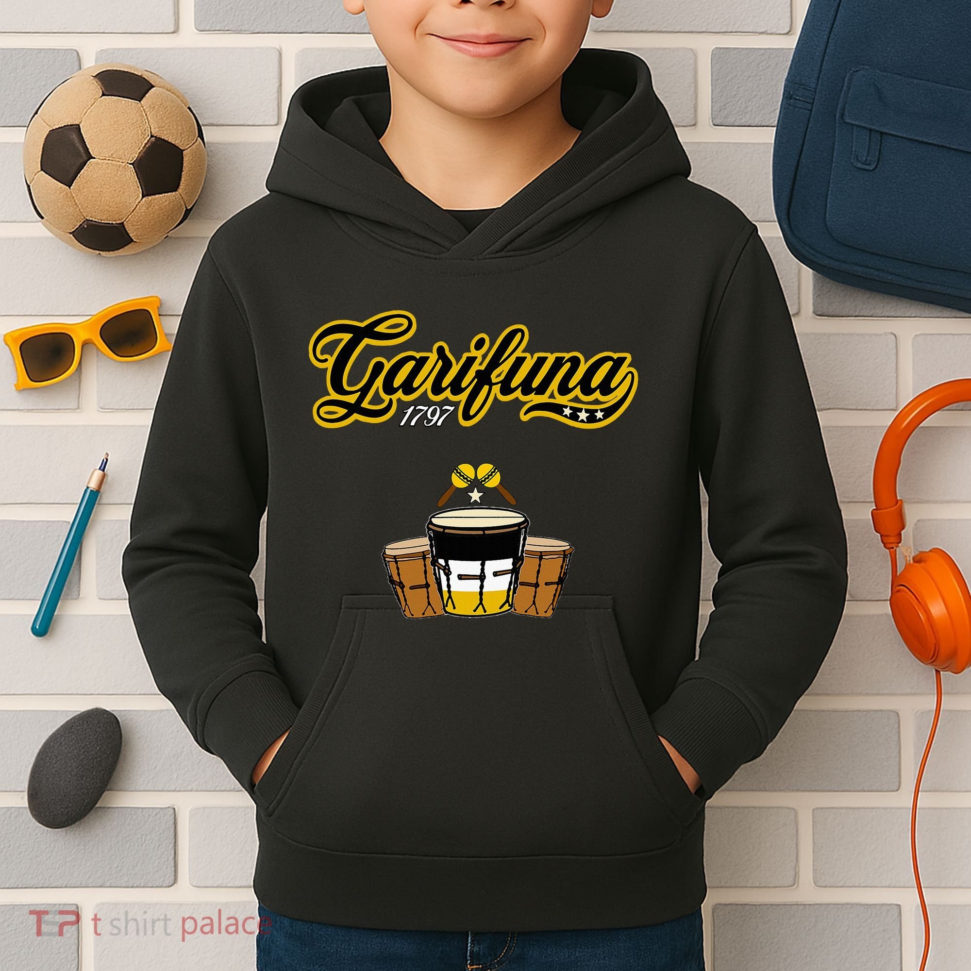 Garifuna 1797 Honduras Catrachas Paranda And Punta Culture Kids Hoodie