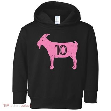 Goat 10 Miami Soccer Toddler Hoodie