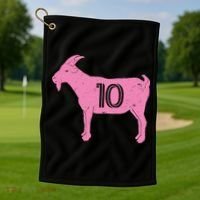 Goat 10 Miami Soccer Golf Towel thumb 1